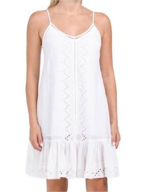 House of Harlow 1960 White Embroidered Boho Mini Dress Size S